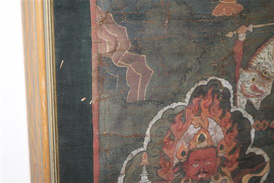 A 19th century Tibetan thangka, 54 x 40cm